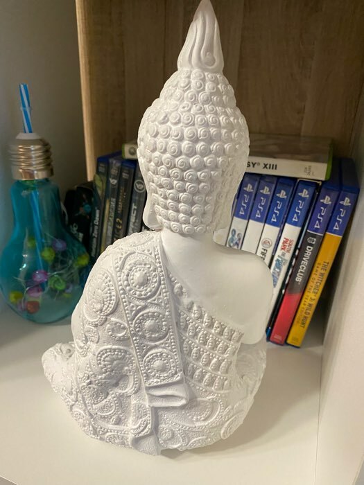 Фотография покупателя товара Фигурка гипс «Будда средний», бронза, 28×19.5×11 см - Фото 4