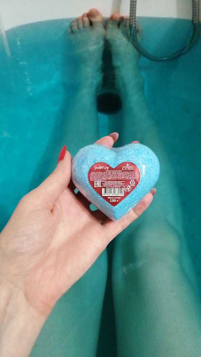 Фотография покупателя товара Бомбочка для ванн «Сердце» Beautiful day, 130 г - Фото 4