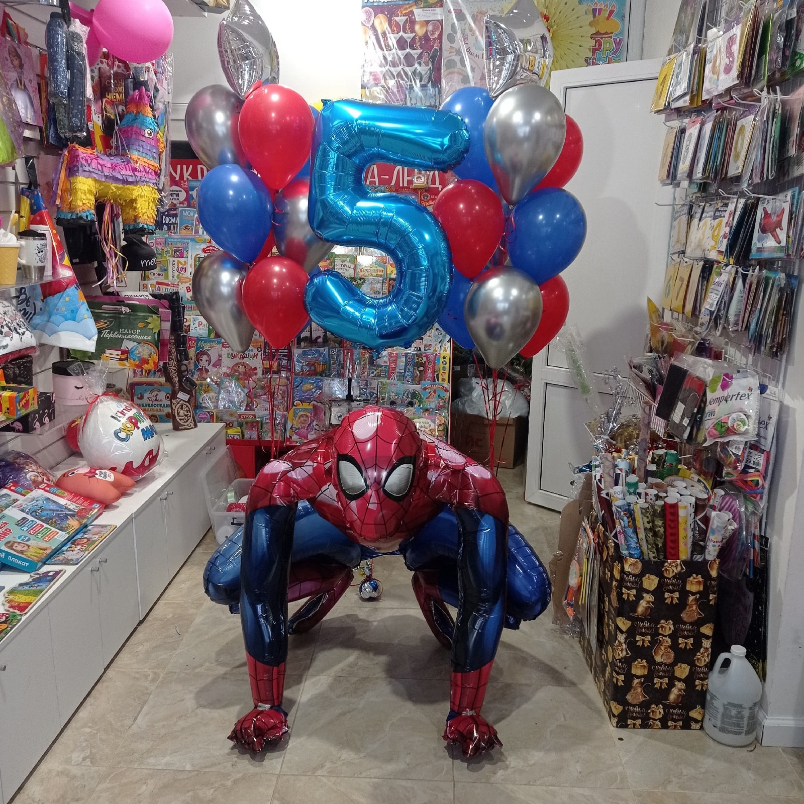 Фотография покупателя товара Шар фольгированный 36" «Человек-паук», ходячий - Фото 2