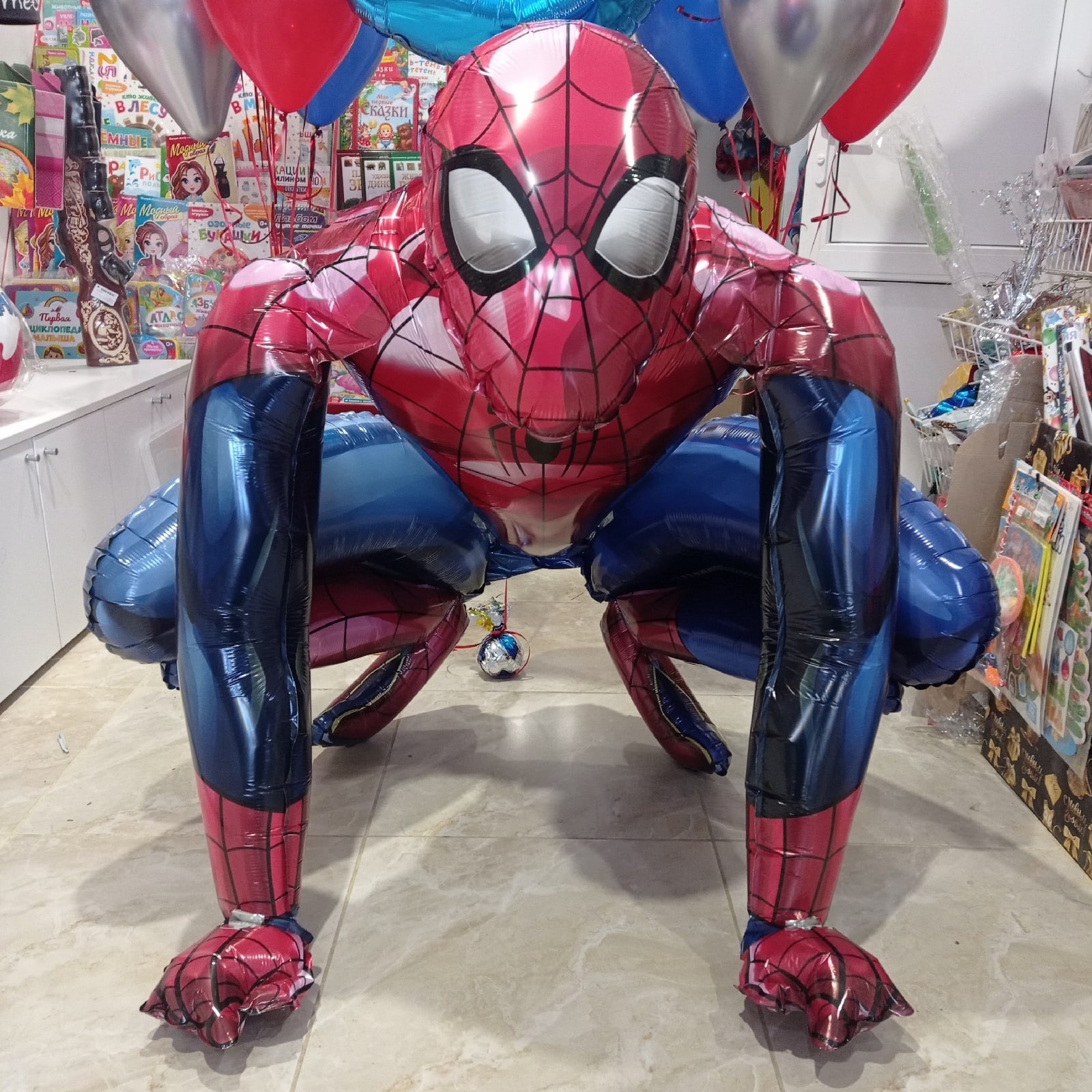 Фотография покупателя товара Шар фольгированный 36" «Человек-паук», ходячий - Фото 1