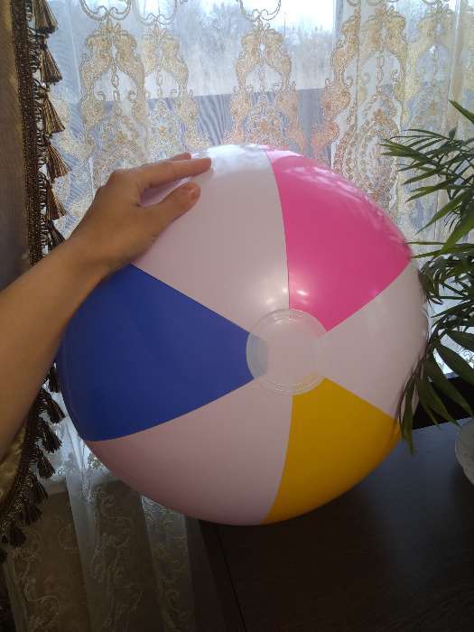 Фотография покупателя товара Мяч пляжный «Цветной», d=61 см, от 3 лет, 59030NP INTEX - Фото 2