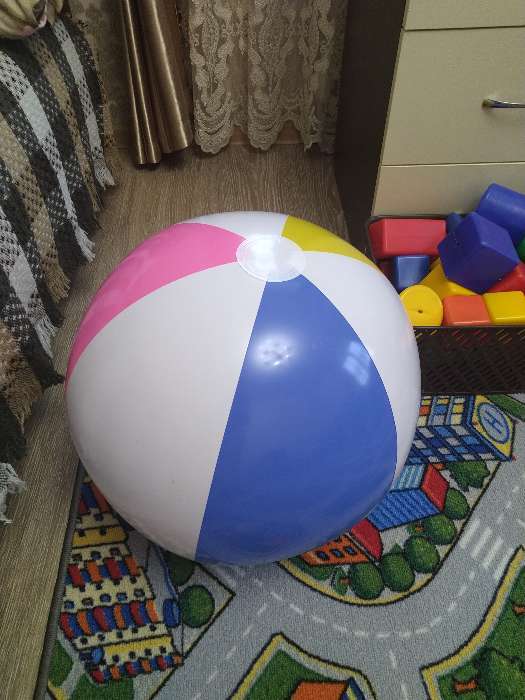 Фотография покупателя товара Мяч пляжный «Цветной», d=61 см, от 3 лет, 59030NP INTEX