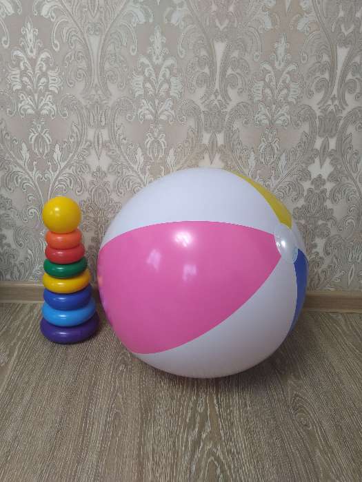 Фотография покупателя товара Мяч пляжный «Цветной», d=61 см, от 3 лет, 59030NP INTEX - Фото 1