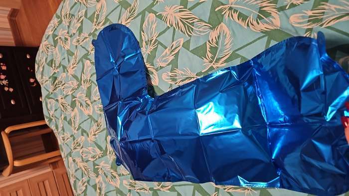 Фотография покупателя товара Шар фольгированный 32", цифра 8, индивидуальная упаковка, цвет голубой - Фото 1