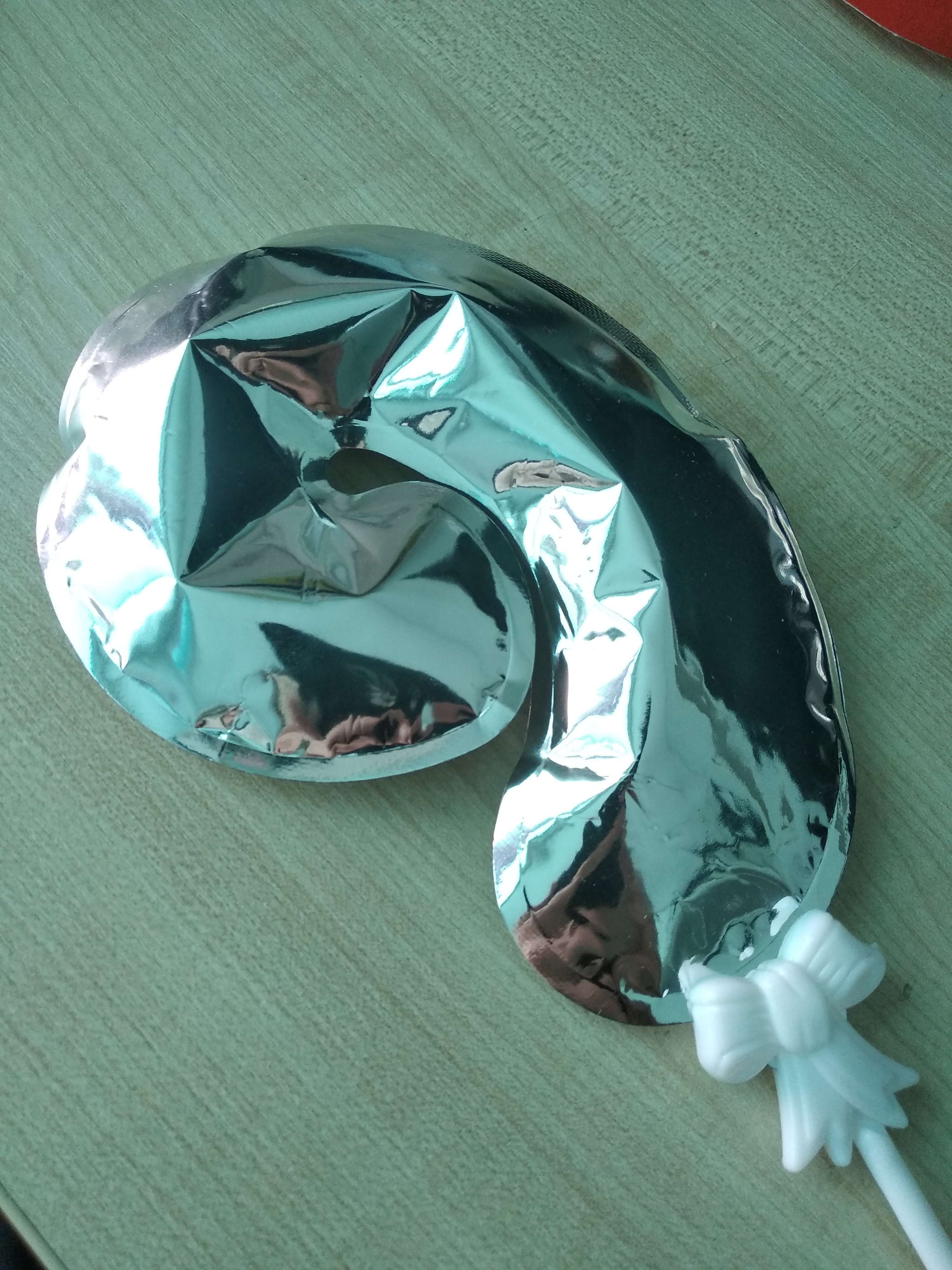 Фотография покупателя товара Цифра-топпер 3" «9» с палочкой, самодув, индивидуальная упаковка, цвет серебряный - Фото 3