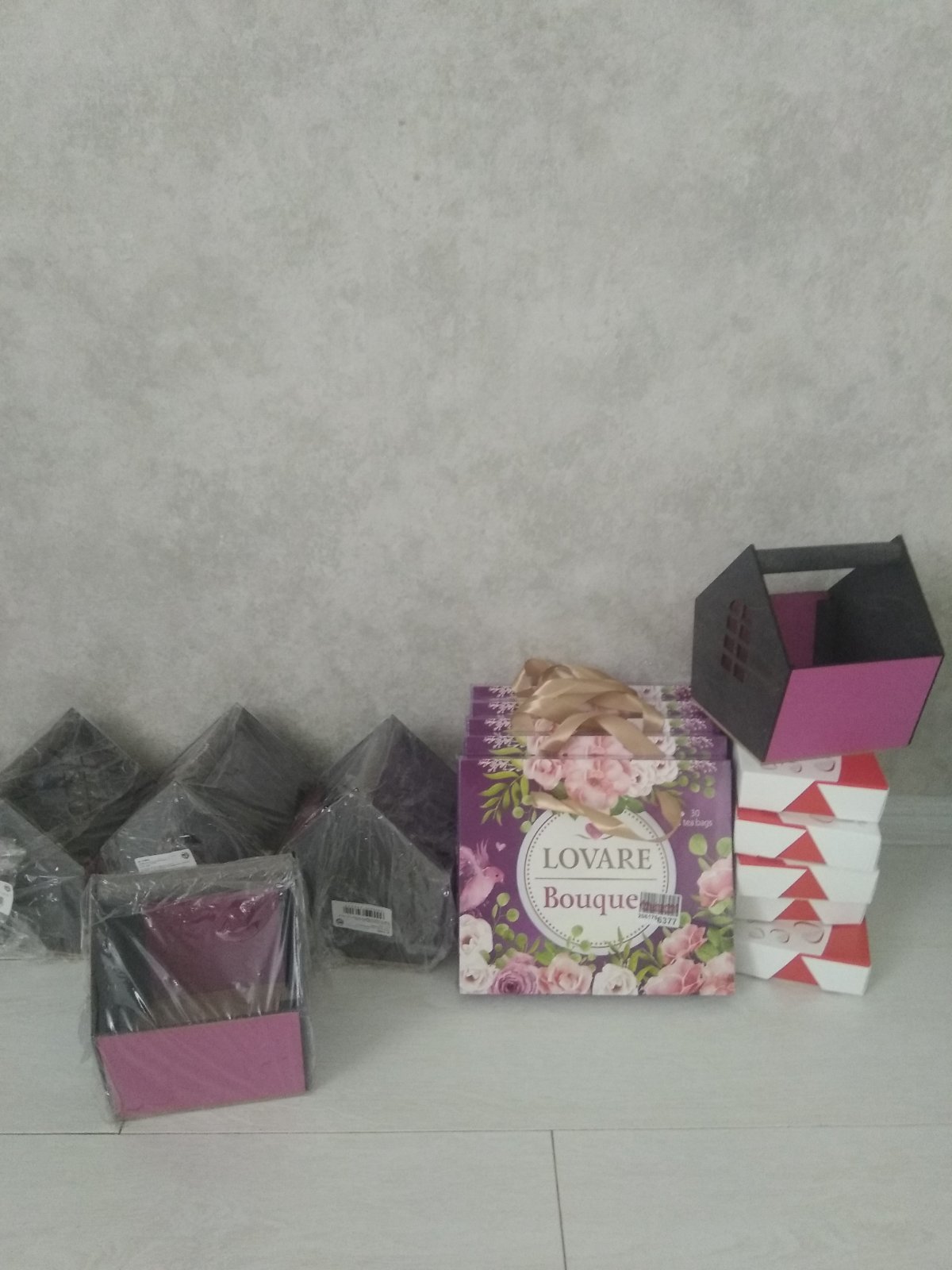 Фотография покупателя товара Деревянный ящик‒домик серо‒розовый, 15 × 16.5 × 18.5 см