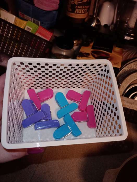 Фотография покупателя товара Корзинка пластиковая для хранения «Баскет», 14,5×11,5×8 см, цвет МИКС - Фото 2