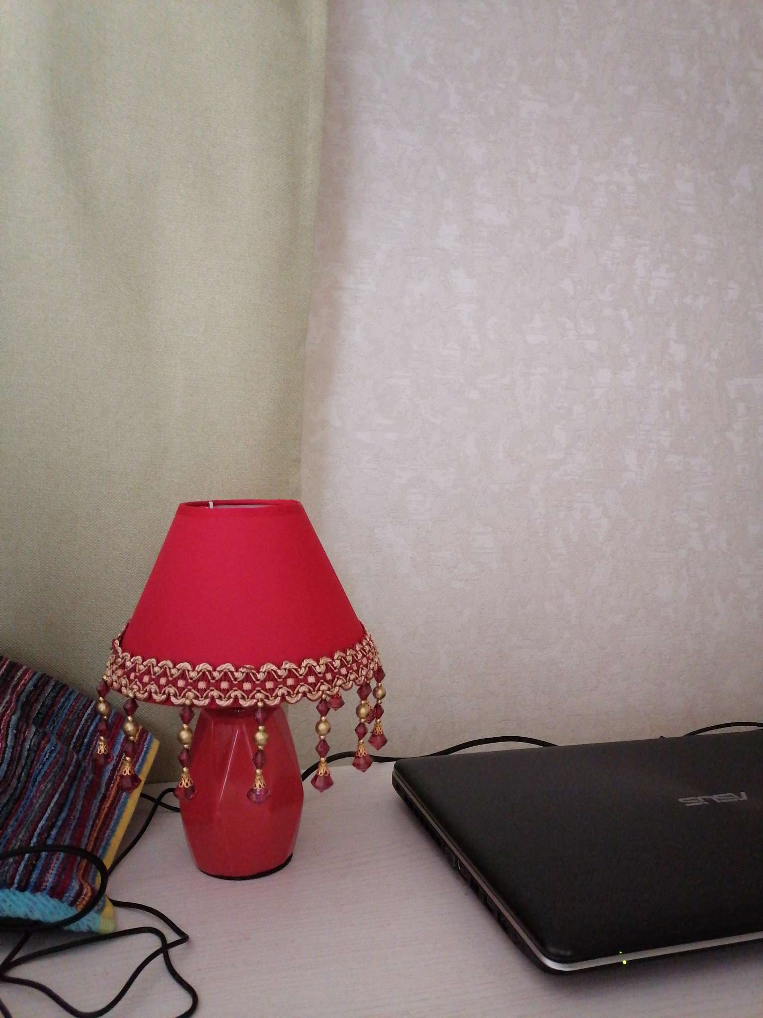 Фотография покупателя товара Настольная лампа 16877/1RD E14 40Вт красный 18х18х24 см RISALUX - Фото 2