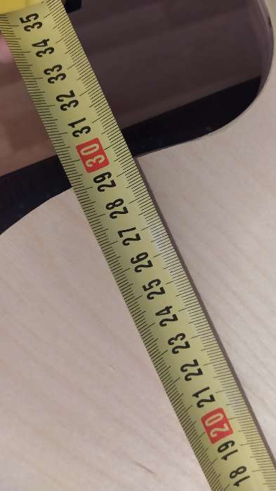 Фотография покупателя товара Доска разделочная деревянная "Круг с ручкой классика", 38×30×0,6 см - Фото 6