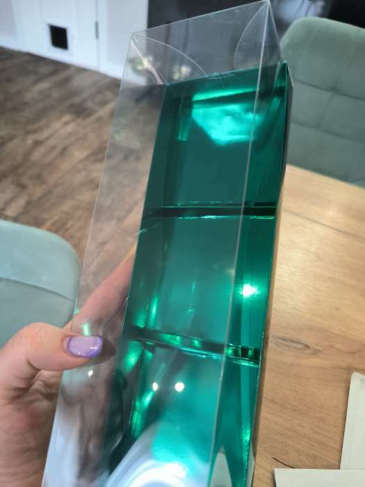 Фотография покупателя товара Коробка кондитерская для муссовых пирожных «Бирюзовая», 27×8.6×6.5 см - Фото 32