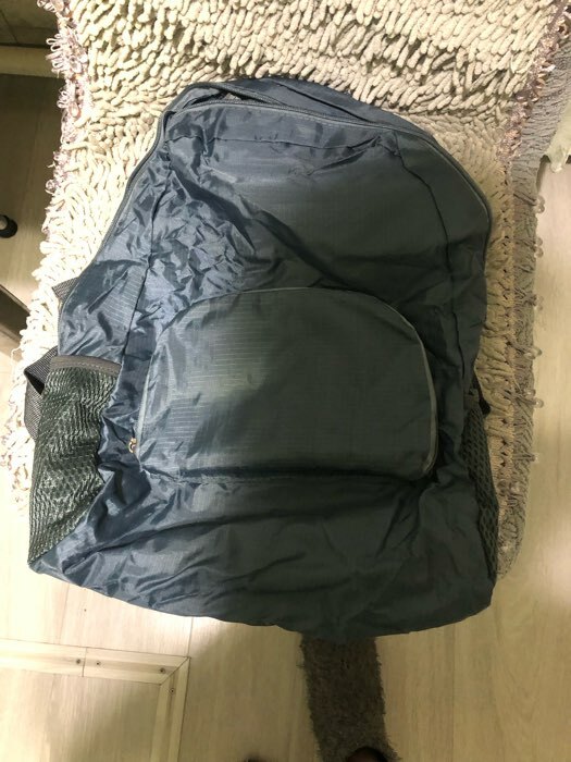 Фотография покупателя товара Рюкзак складной, отдел на молнии, наружный карман, 2 боковые сетки, цвет серый