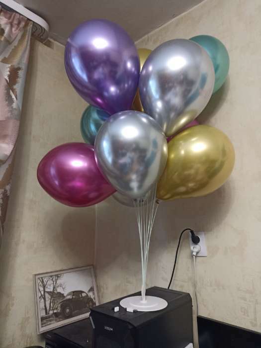 Фотография покупателя товара Букет из шаров «Яркий», латекс, хром, набор 50 шт.
