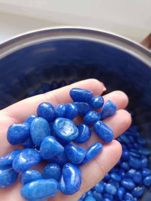 Фотография покупателя товара Грунт для аквариума (5-10 мм), синяя, 350 г - Фото 2
