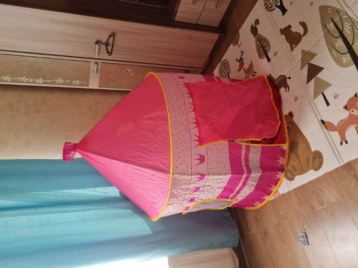 Фотография покупателя товара Палатка детская игровая «Шатёр», розового цвета