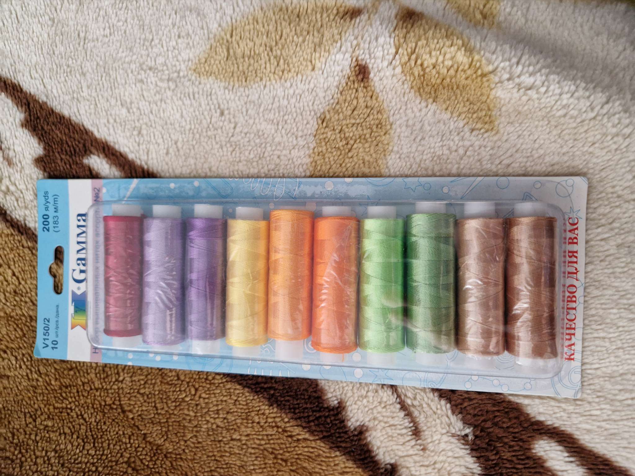 Фотография покупателя товара Нитки для вышивания №2, 183 м, 10 шт, цвет разноцветный - Фото 1