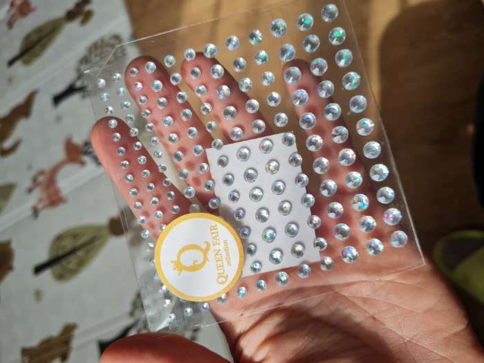 Фотография покупателя товара Серьги наклейки детские, пластик, блестящие, белые - Фото 1