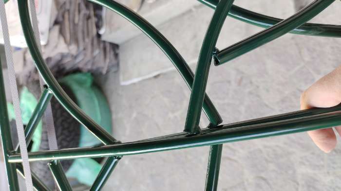 Фотография покупателя товара Арка садовая, разборная, 230 × 125 × 36.5 см, металл, зелёная, «Тюльпан» - Фото 5