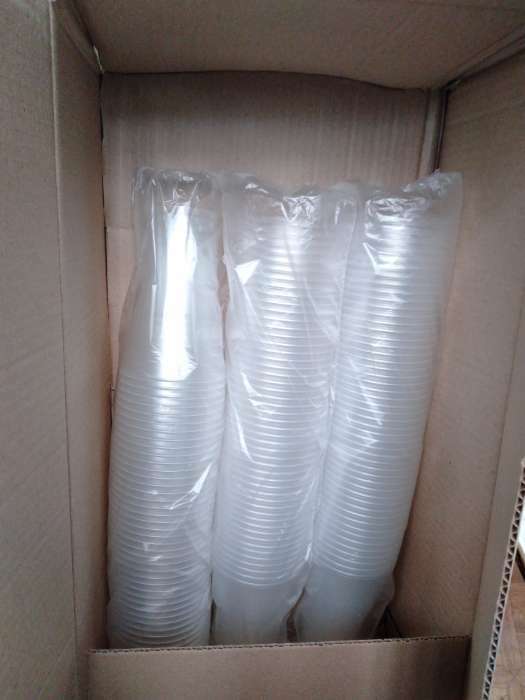 Фотография покупателя товара Стакан одноразовый пластиковый "Белый" 200 мл - Фото 2