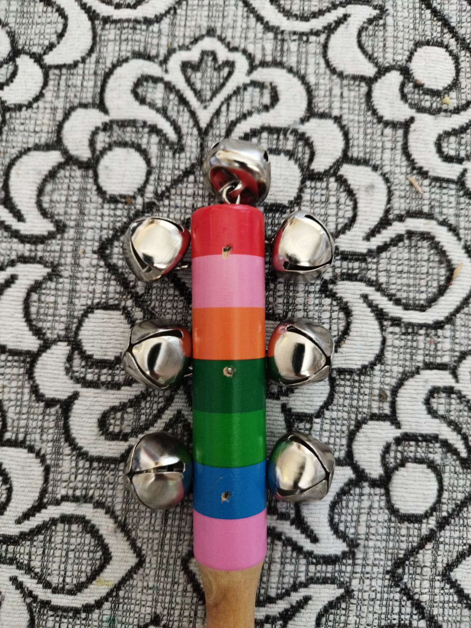 Фотография покупателя товара Деревянная музыкальная игрушка «Бубенцы радуга» 18 см - Фото 9