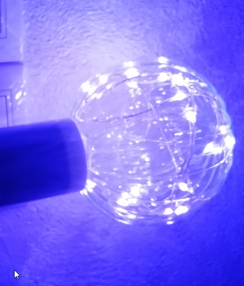 Фотография покупателя товара Лампа светодиодная декоративная "Шар", G80, 3 Вт, E27, 105х80 мм, фиолетовый - Фото 1