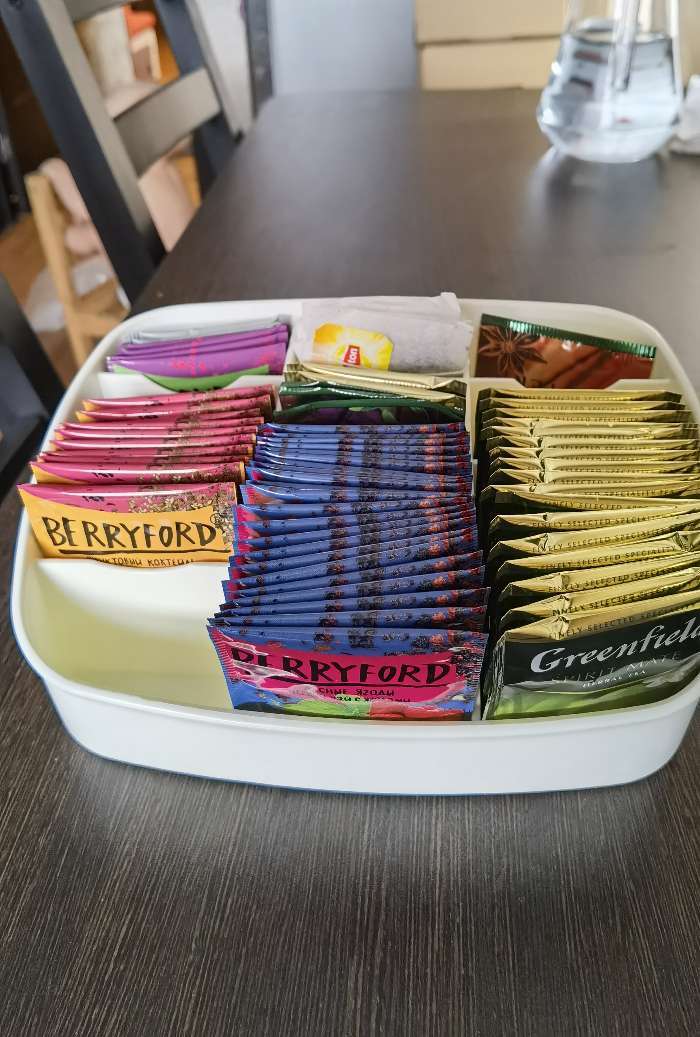 Фотография покупателя товара Органайзер для чайных пакетиков QLux, 21,5×17×8 см, 12 ячеек, цвет МИКС