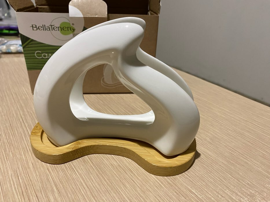 Фотография покупателя товара Салфетница BellaTenero, 14×7×10 см, на бамбуковой подставке, керамика, белая - Фото 8