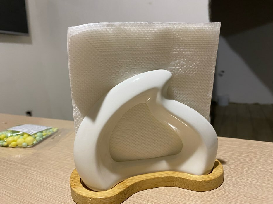 Фотография покупателя товара Салфетница BellaTenero, 14×7×10 см, на бамбуковой подставке, керамика, белая - Фото 9