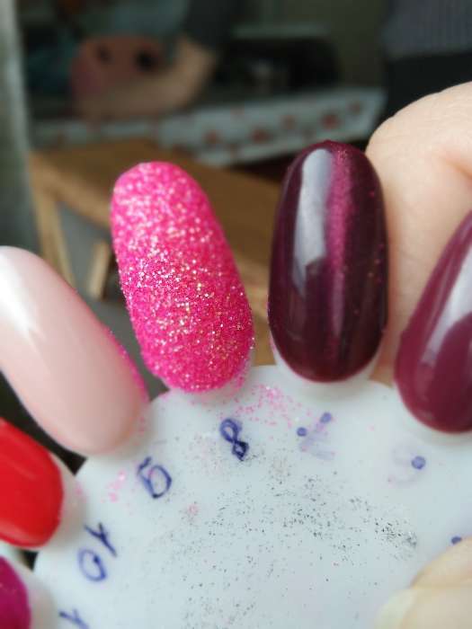 Фотография покупателя товара Пудра для декора ногтей, цвет яркий розовый - Фото 4