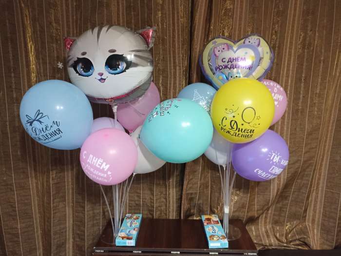 Фотография покупателя товара Стойка для шаров 70 см на 7 шаров, с подсветкой - Фото 12