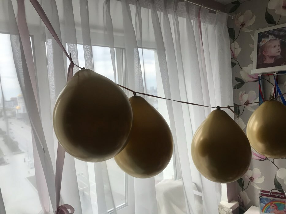 Фотография покупателя товара Воздушные шары латексные 12" «Хром», 5 шт., серебряные - Фото 4