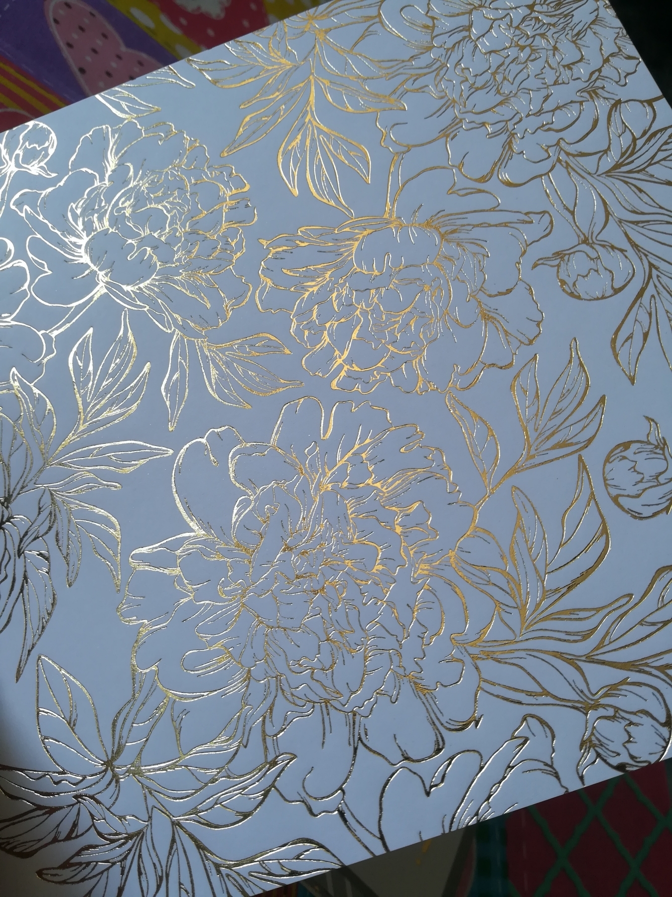 Фотография покупателя товара Набор бумаги для скрапбукинга с фольгированием Gold flowers, 12 листов 15,5 × 15,5 см, 250г/м - Фото 5