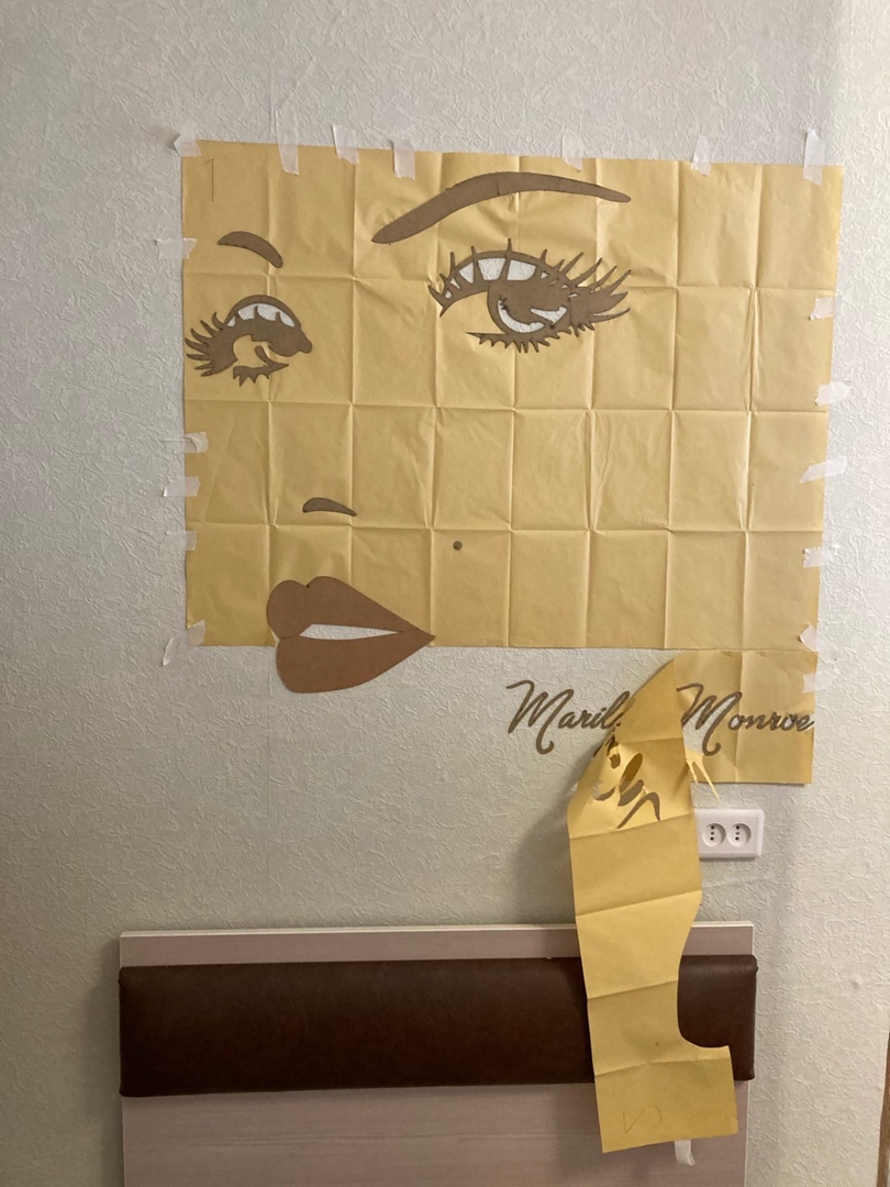 Фотография покупателя товара Наклейки интерьерные "Мэрилин Монро", декор на стену, панно 100 х 90 см - Фото 4