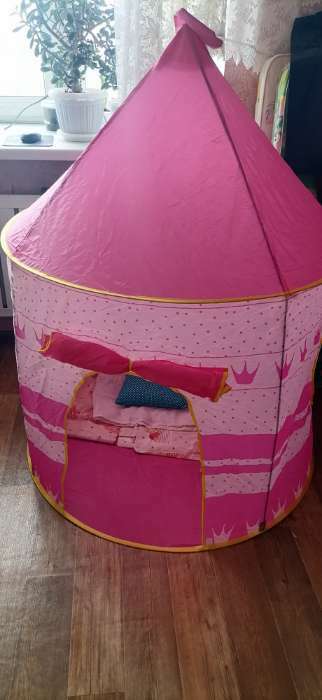 Фотография покупателя товара Палатка детская игровая «Шатёр», розового цвета - Фото 2