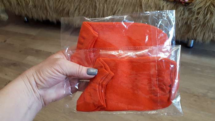 Фотография покупателя товара Носки короткие неон, цвет оранжевый, размер 25-27 (40-42) - Фото 2