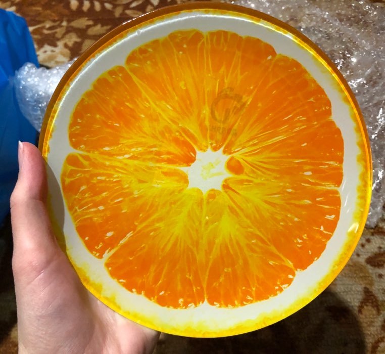 Фотография покупателя товара Тарелка стеклянная пирожковая Доляна «Сочный апельсин», d=18 см - Фото 1