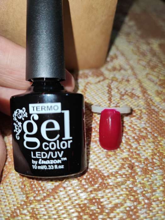 Фотография покупателя товара Гель-лак для ногтей "Термо", с блёстками, 10мл, LED/UV, цвет А2-063 бордово-розовый - Фото 10