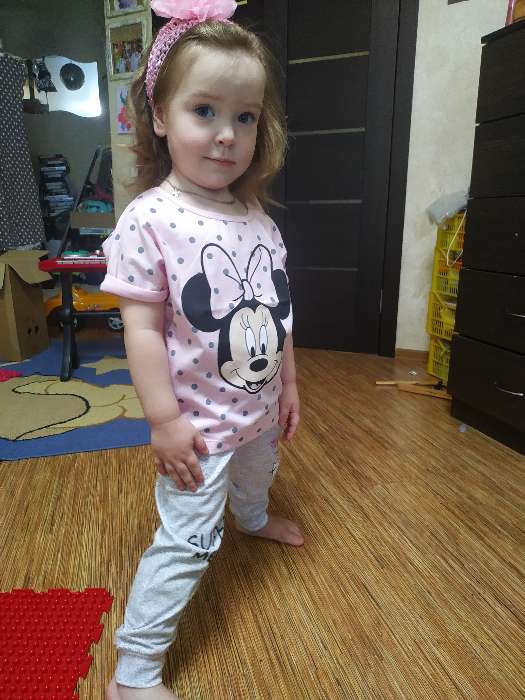 Фотография покупателя товара Футболка детская Disney "Минни", рост 110-116 (32), розовый - Фото 1