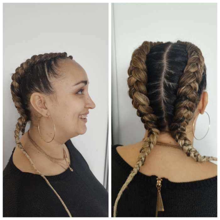 Фотография покупателя товара SIM-BRAIDS Канекалон двухцветный, гофрированный, 65 см, 90 гр, цвет красный/русый(#FR-10) - Фото 11