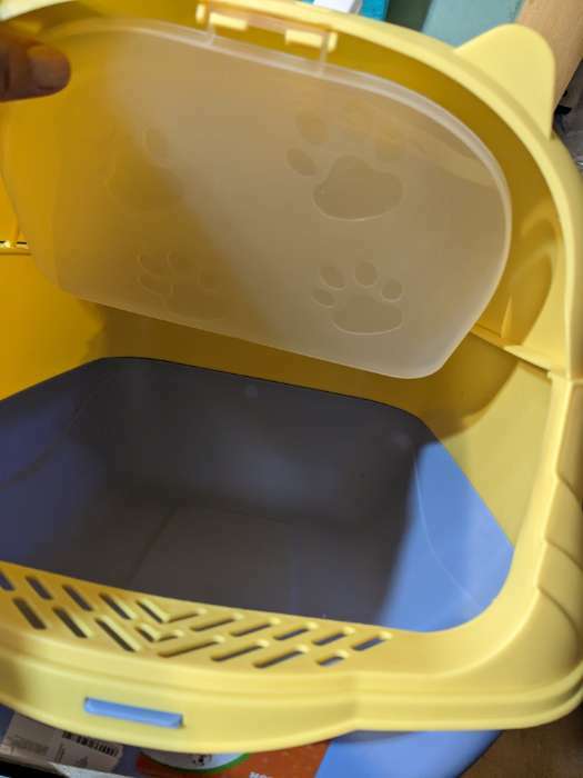 Фотография покупателя товара Туалет-домик 36 х 37 х 51 см, сине-жёлтый - Фото 3
