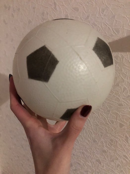 Фотография покупателя товара Мяч детский ZABIAKA «Футбол», d=16 см, 70 г - Фото 4