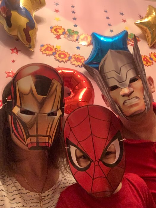 Фотография покупателя товара Набор карнавальных масок "Супергерои", 5 штук, Мстители - Фото 3