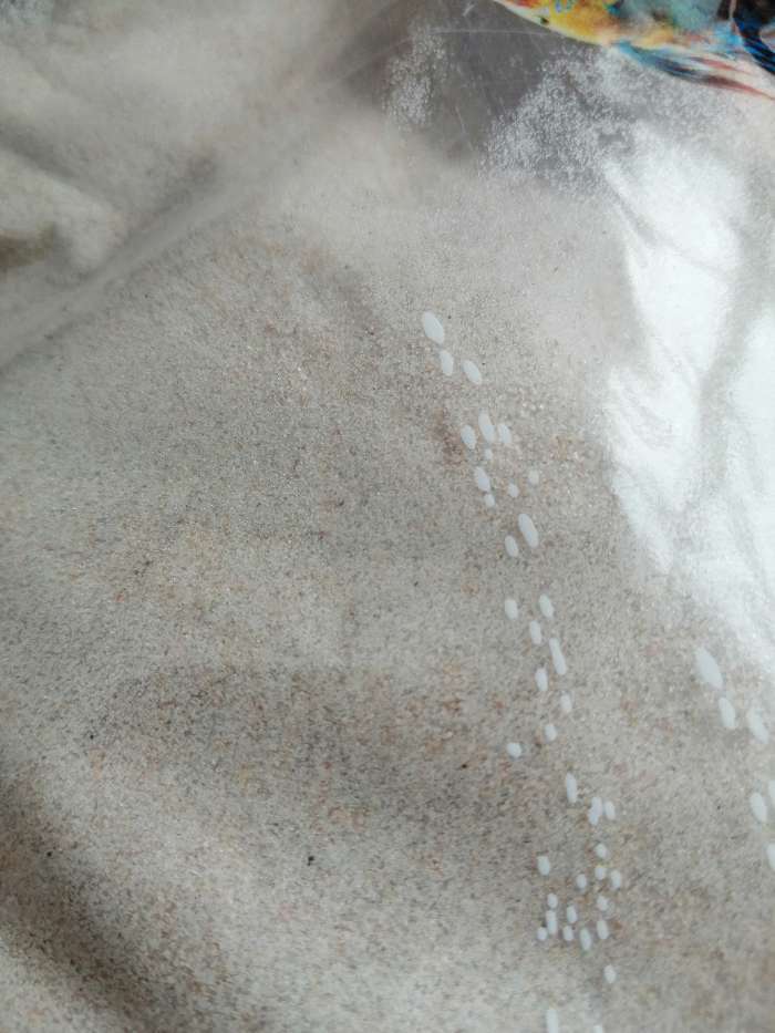 Фотография покупателя товара Грунт для аквариума "Песок кварцевый, белый", 3,5 кг, 0,3-0,9 мм г-0137