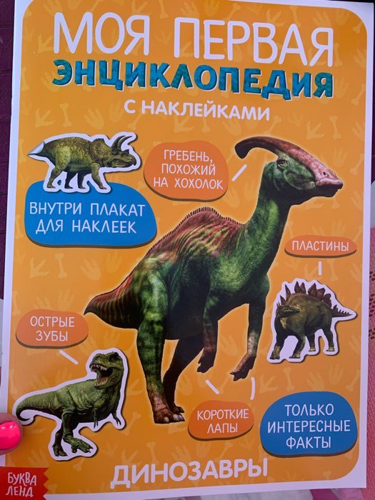 Фотография покупателя товара Наклейки «Моя первая энциклопедия. Динозавры», формат А4, 8 стр. + плакат