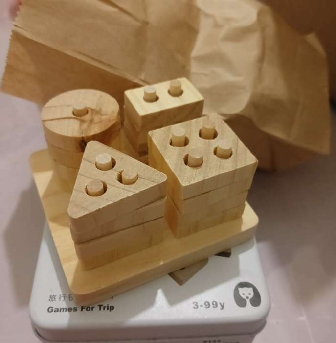 Фотография покупателя товара Детский развивающий набор «Пирамидка» 8 × 8 × 4 см - Фото 2