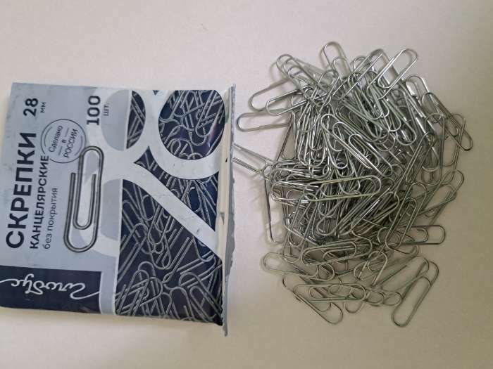 Фотография покупателя товара Скрепки канцелярские GLOBUS, 28 мм, 100 шт., без покрытия, флоу-пак - Фото 1