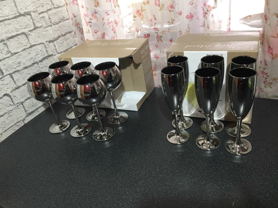 Фотография покупателя товара Набор бокалов для шампанского «Серебро», 170 мл, 6 шт, цвет серебряный - Фото 3
