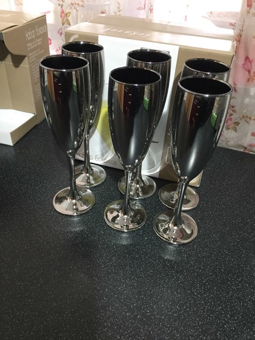 Фотография покупателя товара Набор бокалов для шампанского «Серебро», 170 мл, 6 шт, цвет серебряный - Фото 4