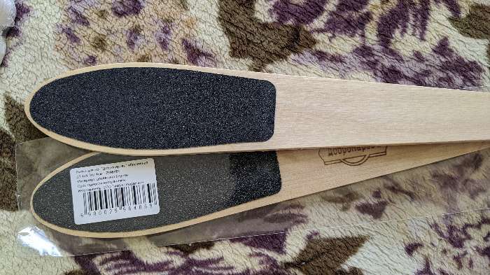 Фотография покупателя товара Пилка для ног банная "Добропаровъ" абразивная(150/80), алтайская берёза, 23.4х4.3х0.4см