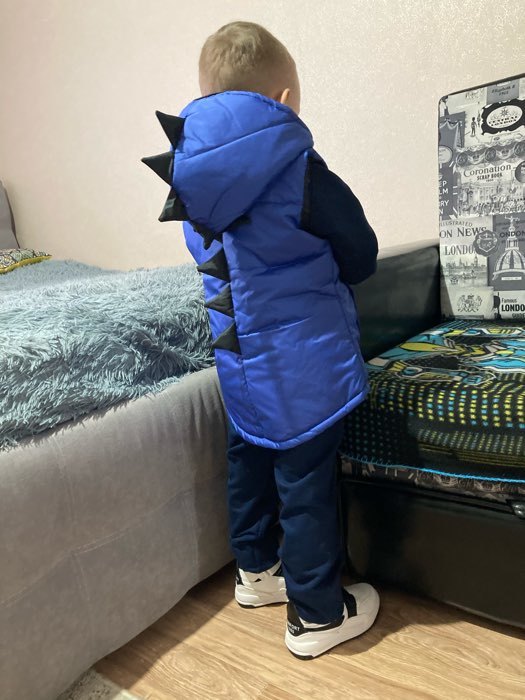 Фотография покупателя товара Жилет детский, цвет василёк, рост 116-122 см - Фото 4