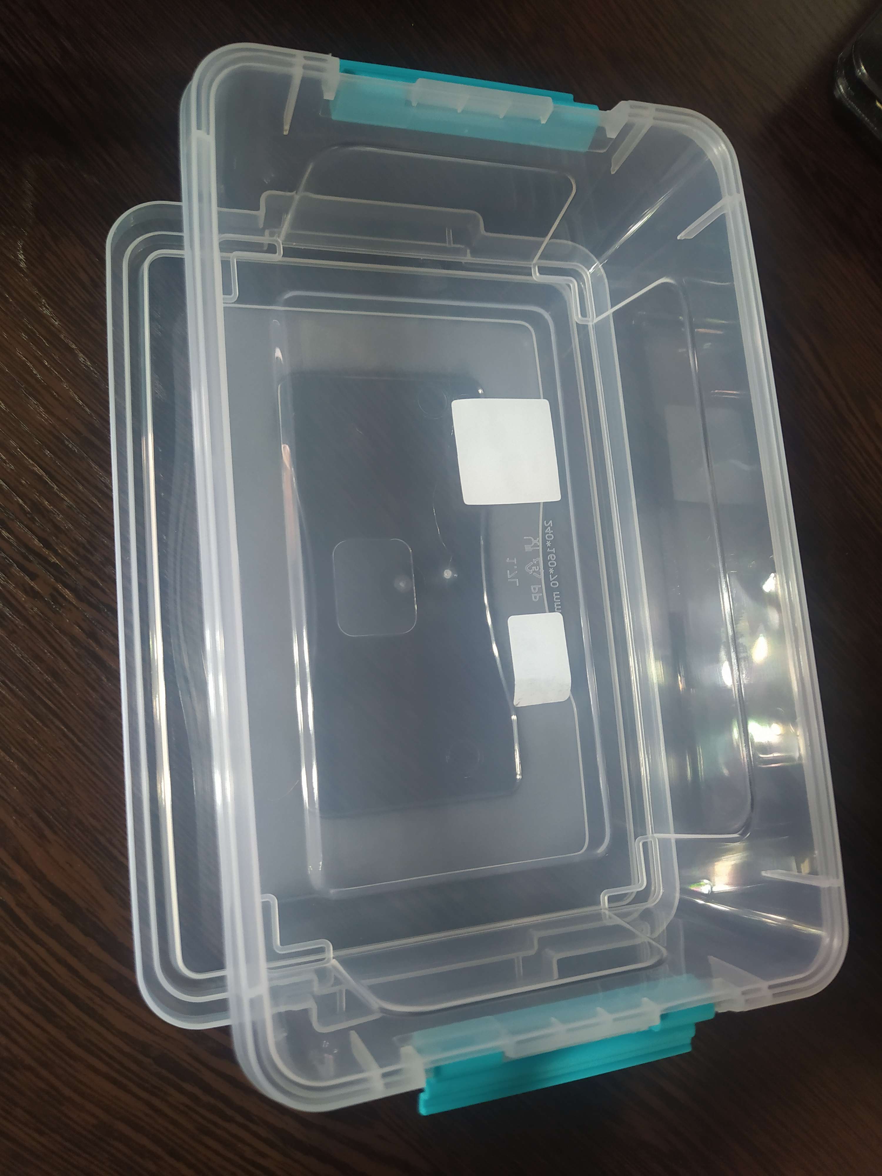 Фотография покупателя товара Контейнер для хранения с крышкой Smart Box, 1,7 л, 24×16×7 см, цвет прозрачно-бирюзовый - Фото 9